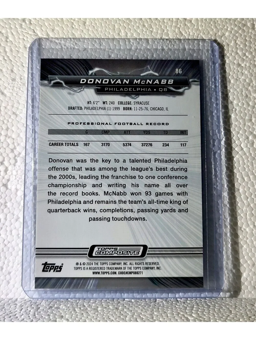 Donovan McNabb 2023 Topps Resurgence NFL #86 Football Card Philadelphia Eagles